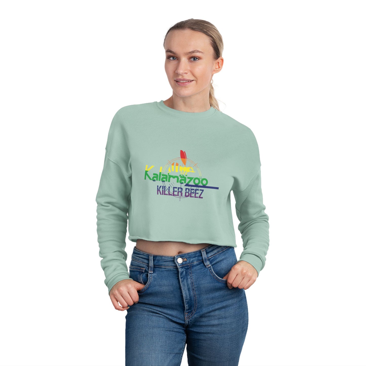 Cropped Sweatshirt — Vintage Surf Logo "Killer Beez"