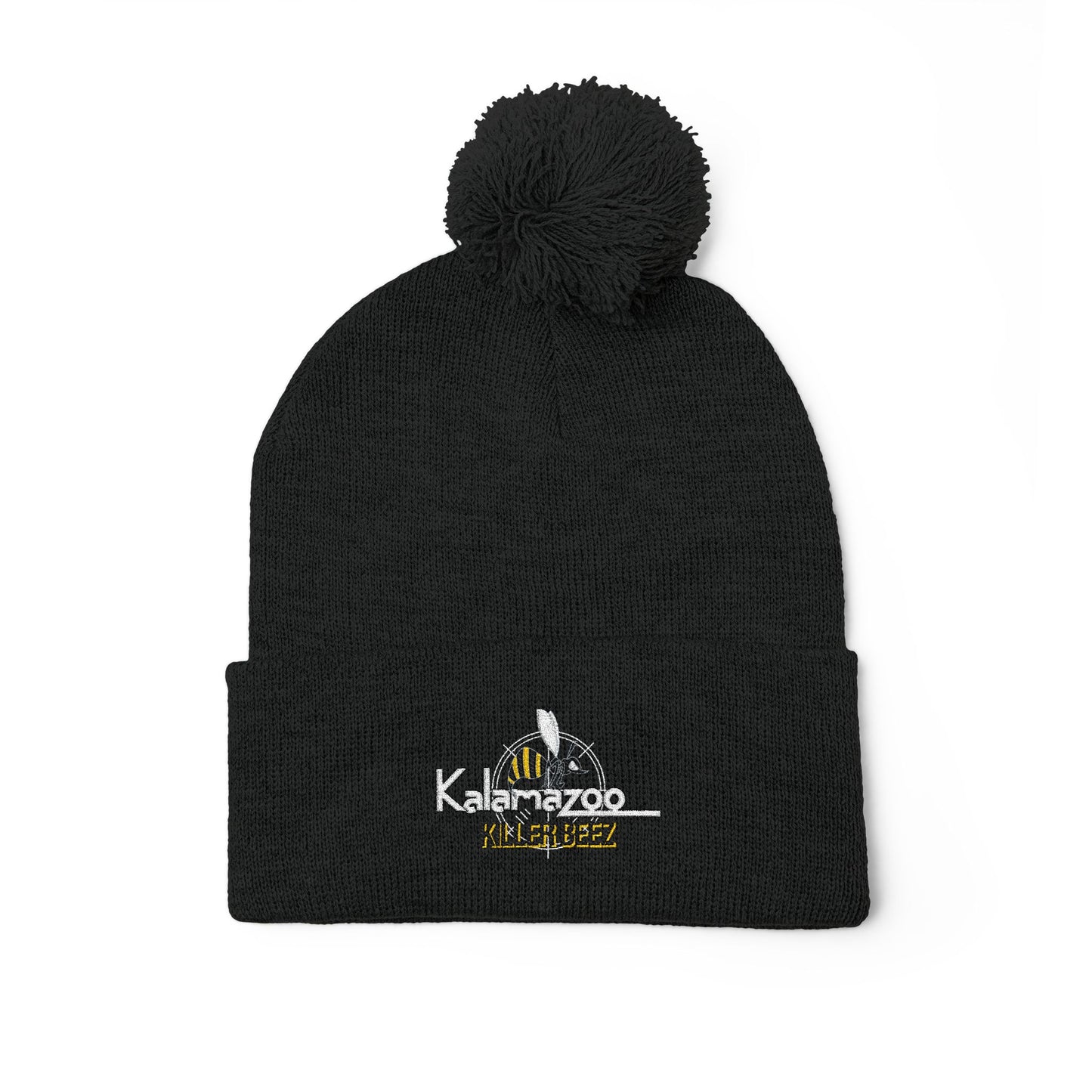 Killer Beez Embroidered Pom-Pom Knit Cap