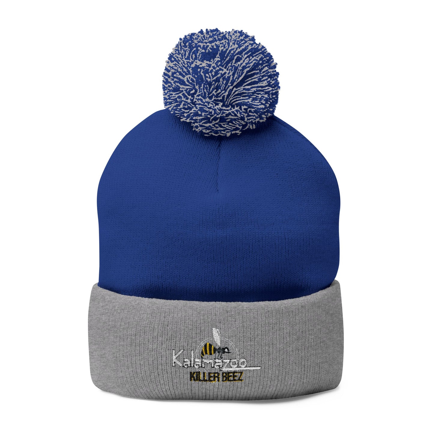 Killer Beez Embroidered Pom-Pom Knit Cap