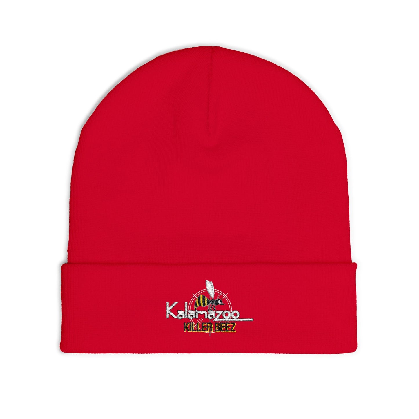 Killer Beez Embroidered Knit Beanie — Bee Logo Winter Hat