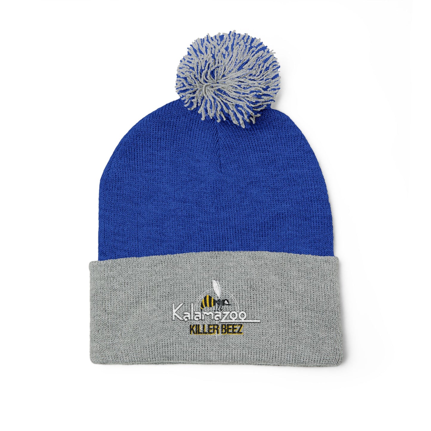 Killer Beez Embroidered Pom-Pom Knit Cap