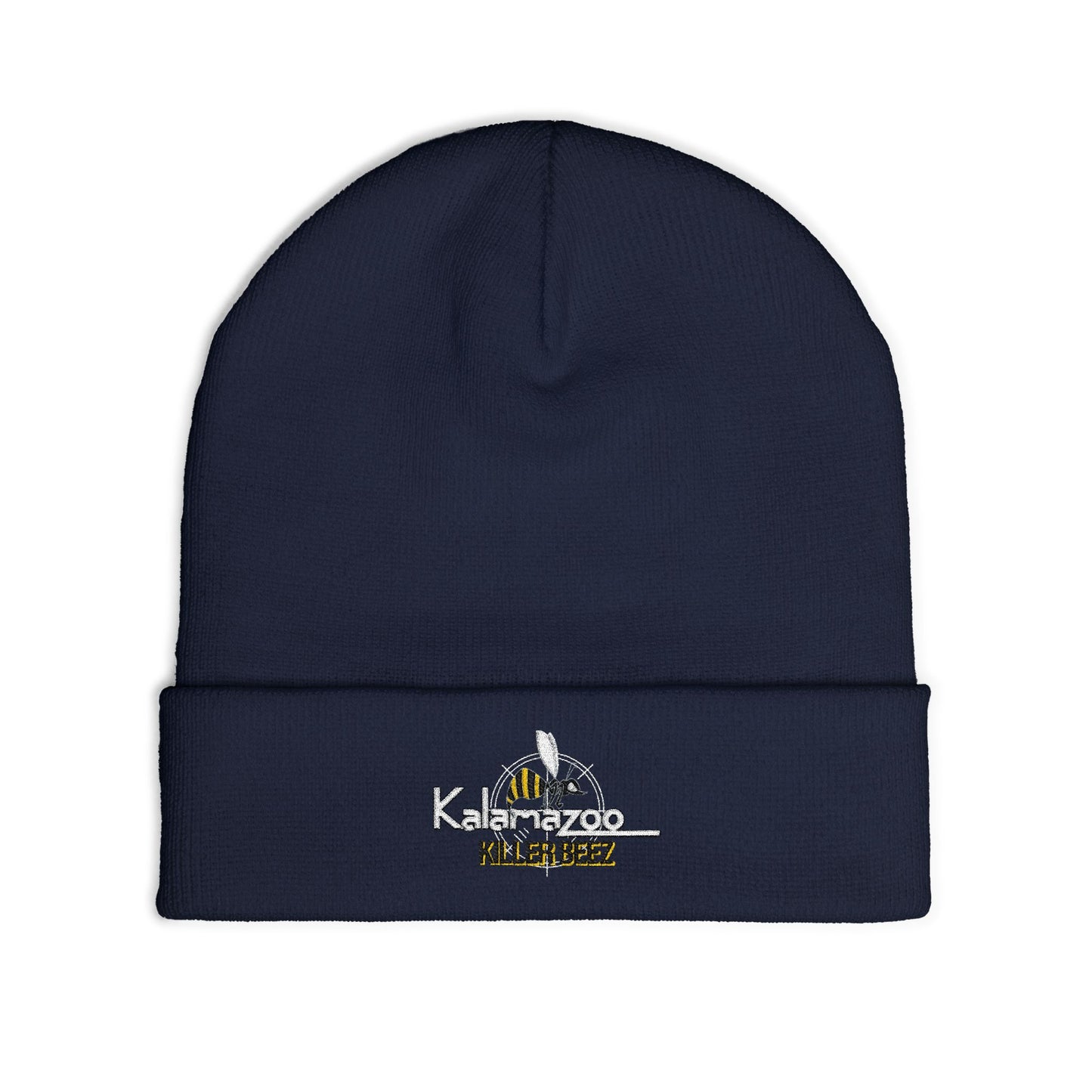 Killer Beez Embroidered Knit Beanie — Bee Logo Winter Hat