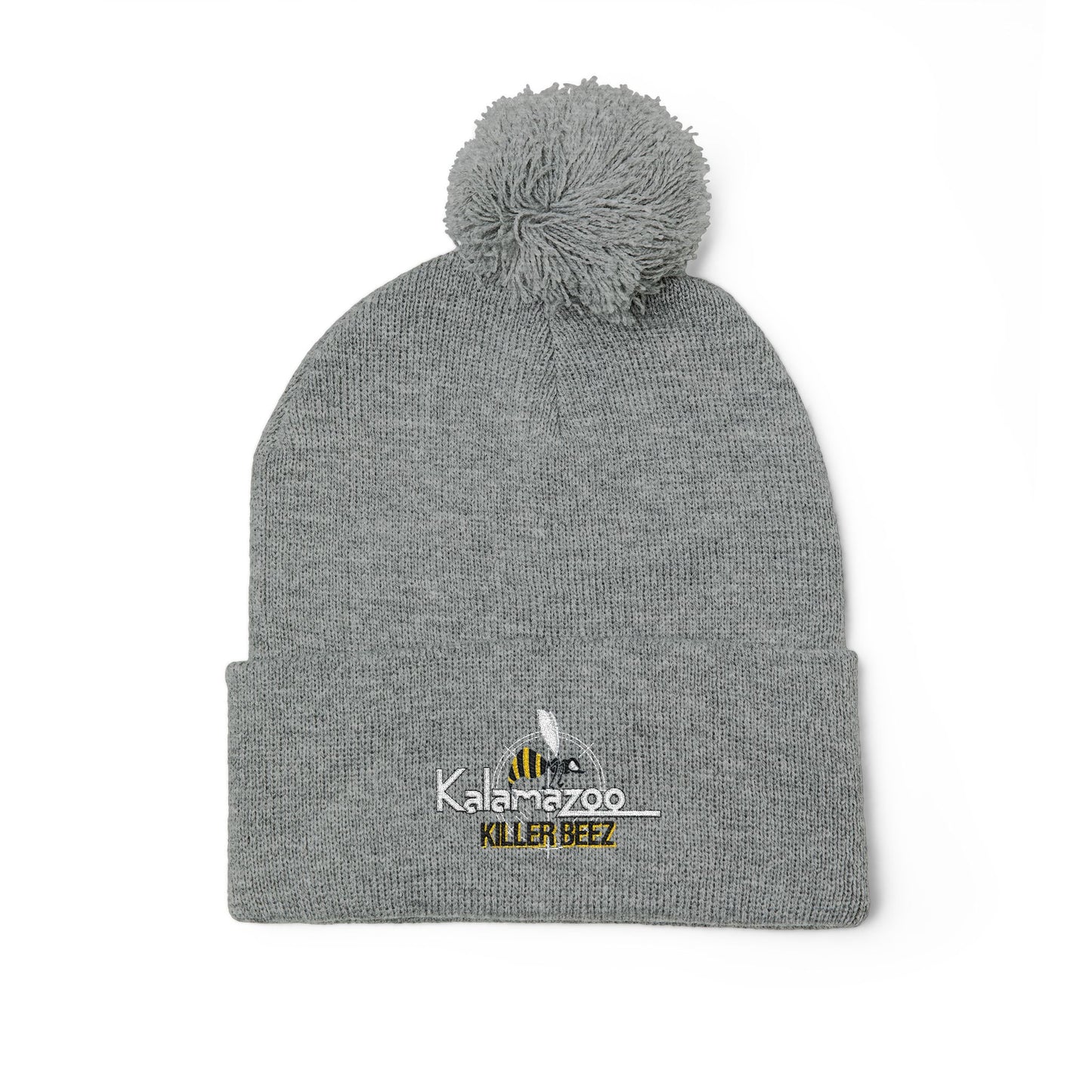Killer Beez Embroidered Pom-Pom Knit Cap