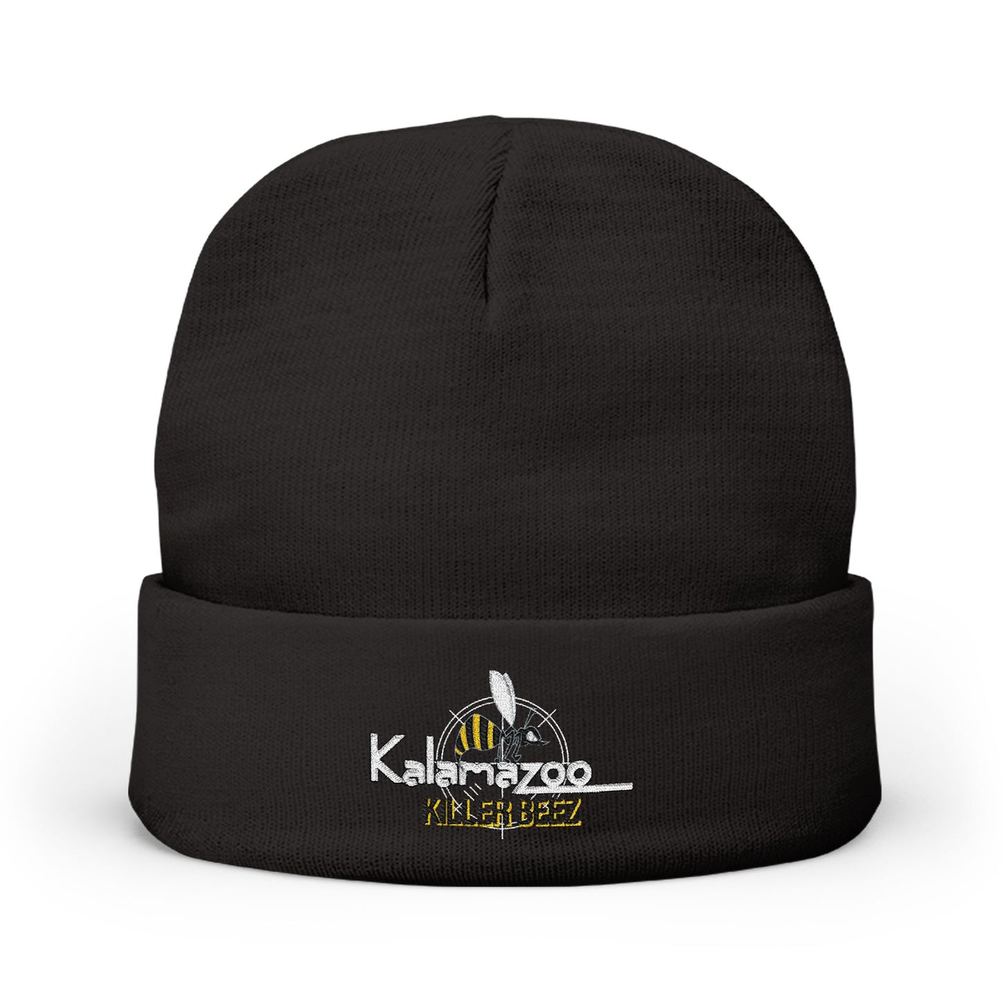 Killer Beez Embroidered Knit Beanie — Bee Logo Winter Hat