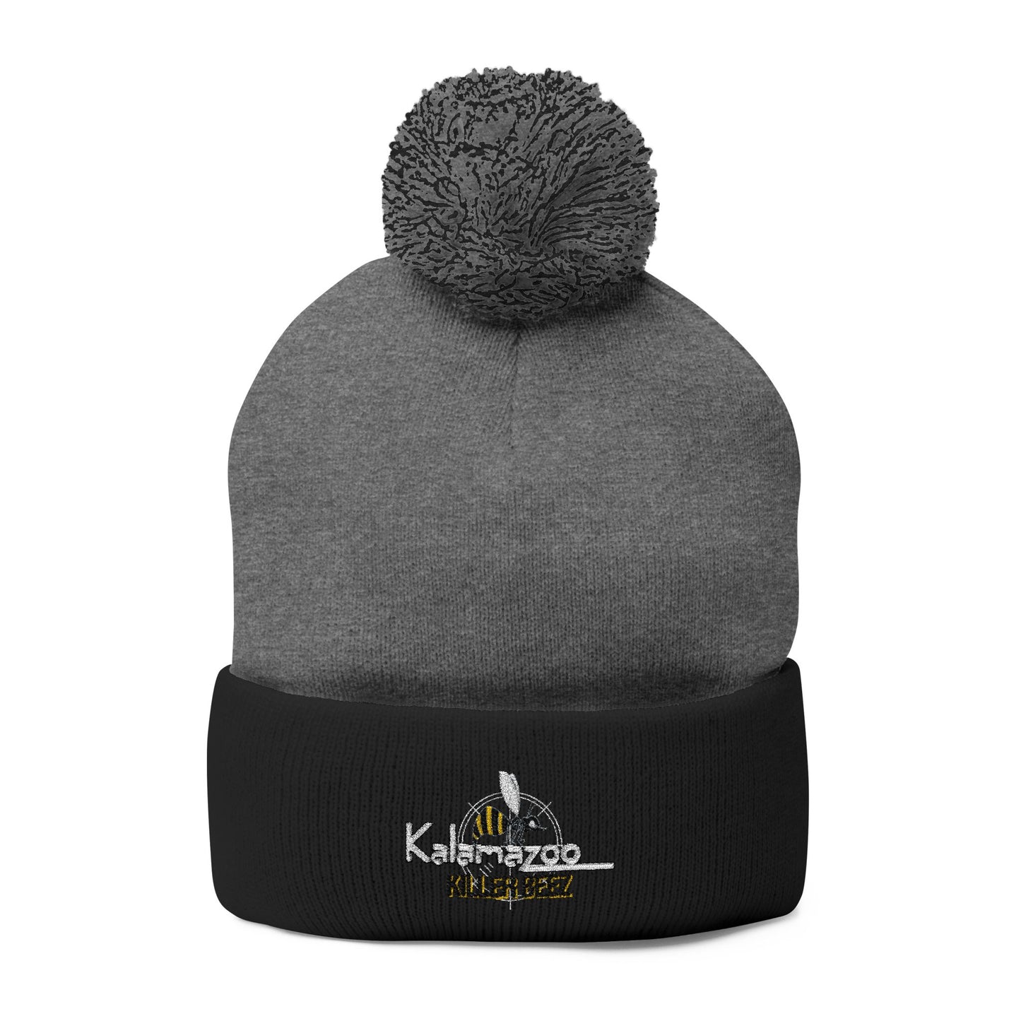 Killer Beez Embroidered Pom-Pom Knit Cap