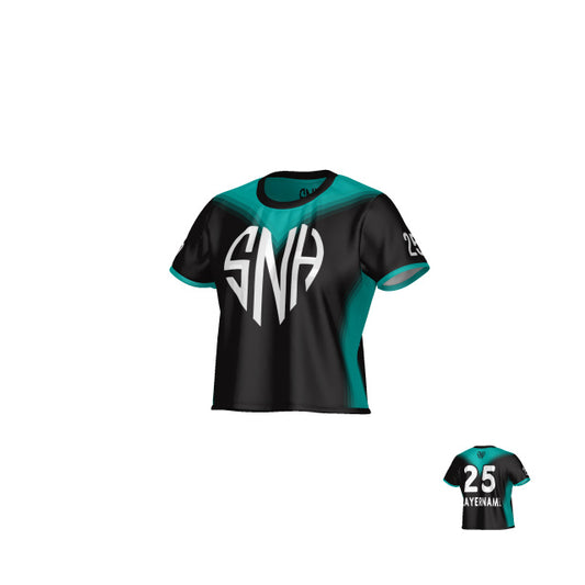 Womens Reversible SS Crop Top